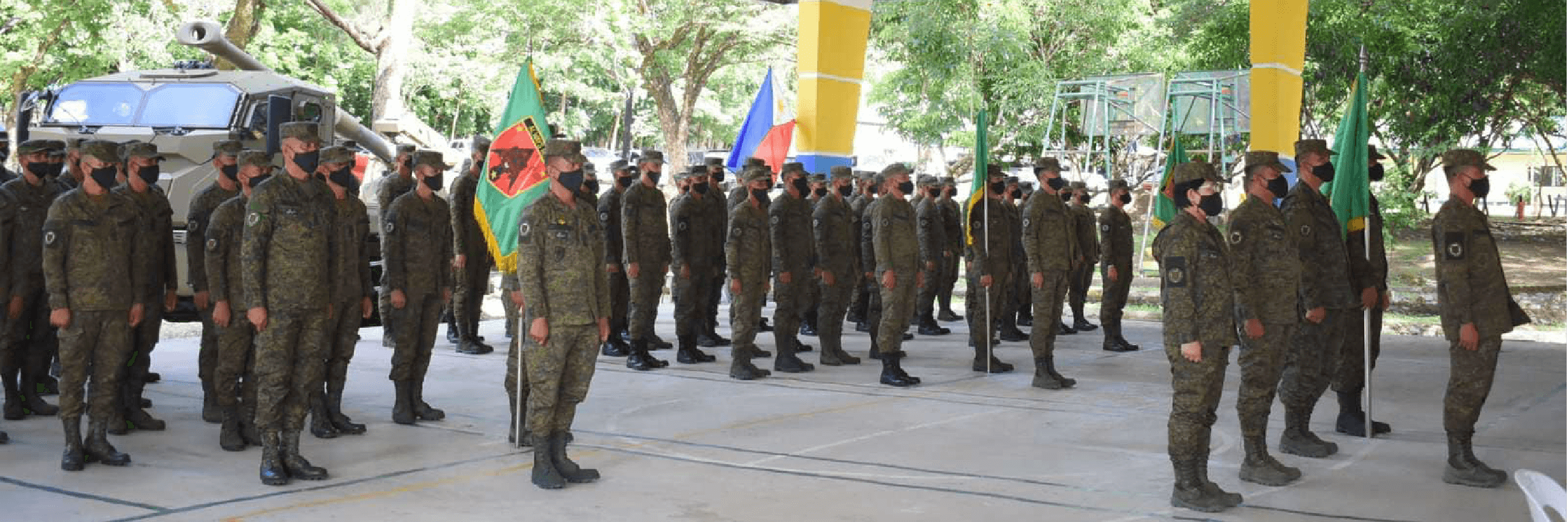 The Philippines Army standing in parade